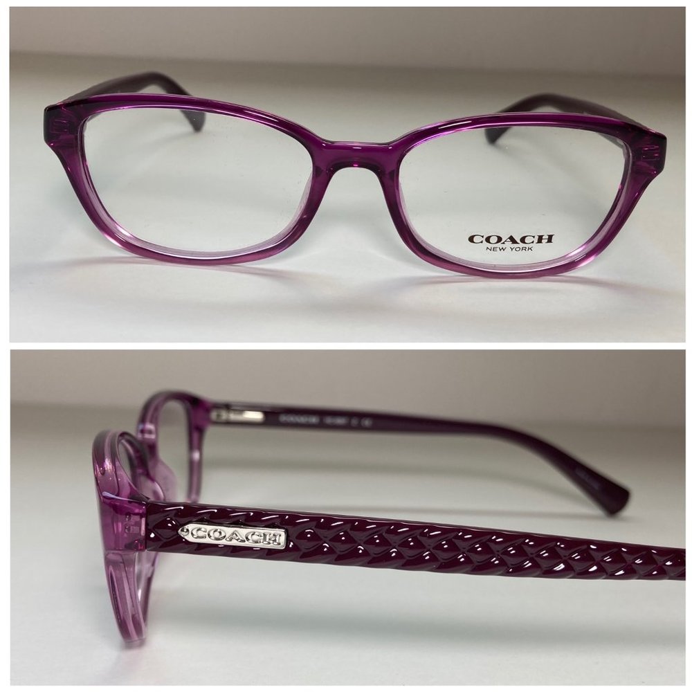 Coach Rectangle Purple Eyeglasses Frames NWOT